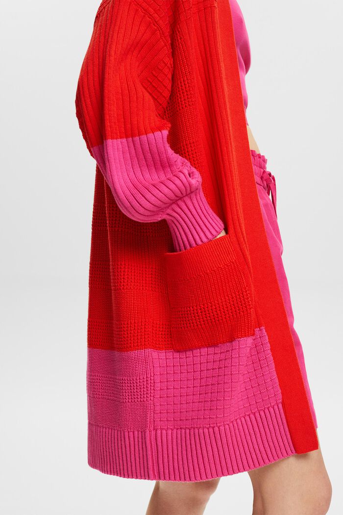 Kardigan ze strukturované pleteniny, RED, detail image number 2