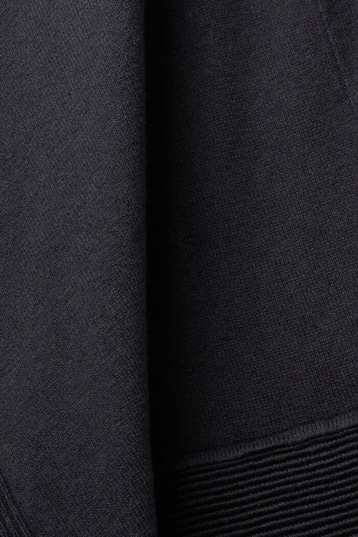 Otevřená pletená bunda, BLACK, detail image number 6