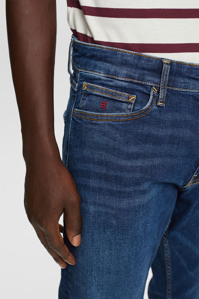 Slim džíny se střední výškou pasu, BLUE DARK WASHED, detail image number 2