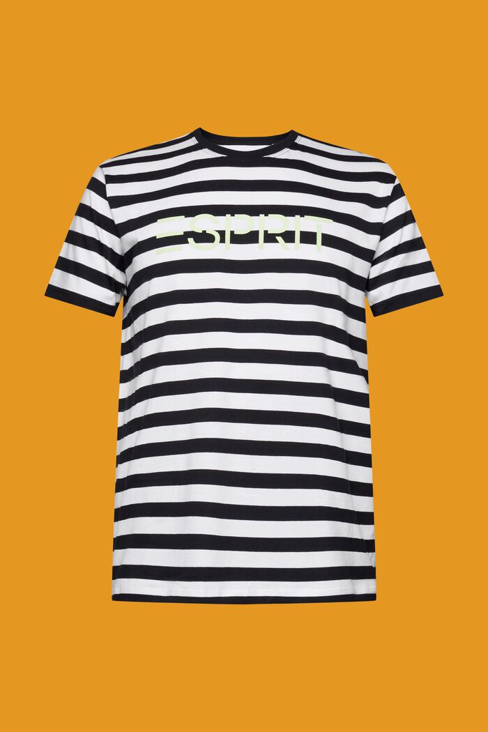 Pruhované bavlněné tričko, BLACK, detail image number 7