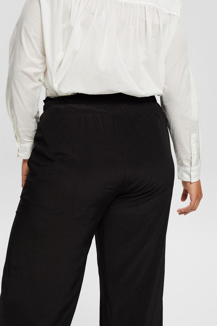 CURVY kalhoty se širokými nohavicemi, LENZING™ ECOVERO™, BLACK, detail image number 5