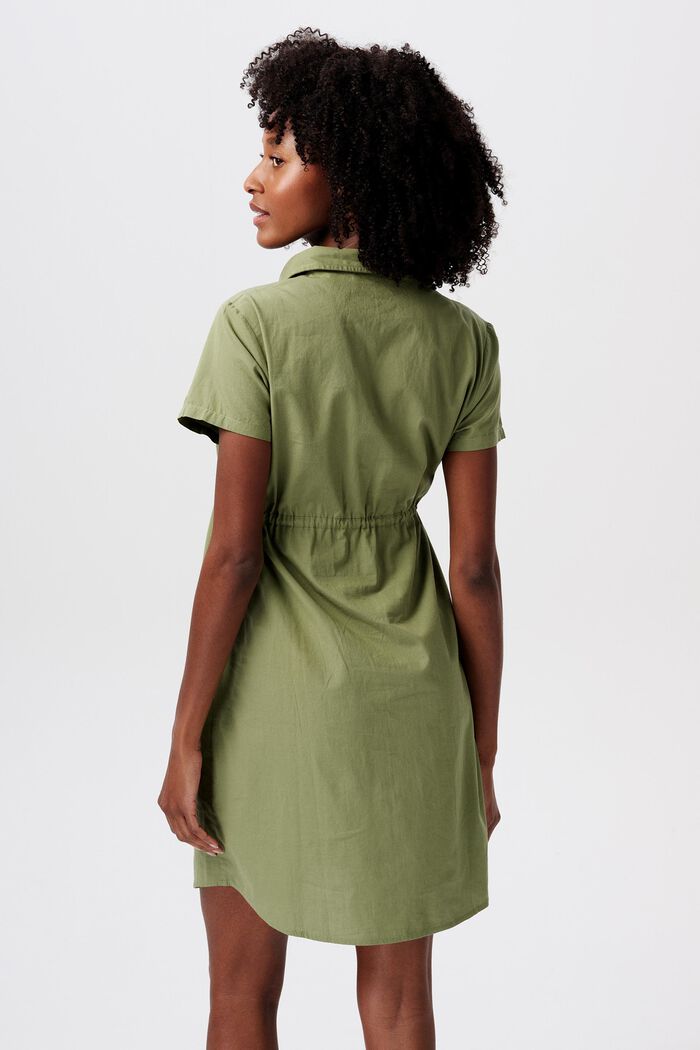 MATERNITY Košilové šaty na kojení, OLIVE GREEN, detail image number 3