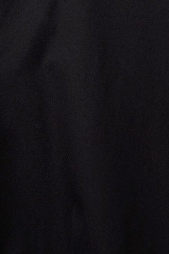 Šaty v áčkové linii z bio bavlny, BLACK, detail image number 4