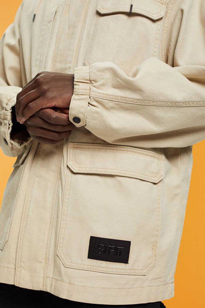 Bunda field jacket z pevné bavlny, SAND, detail image number 2