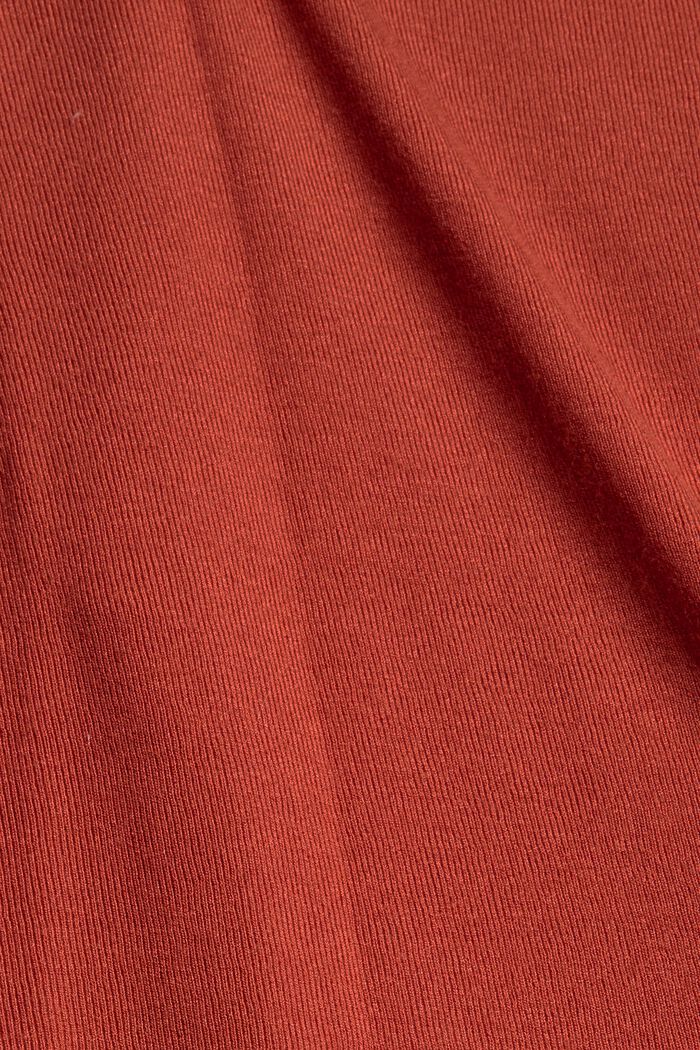 Žerzejové maxi šaty z materiálu LENZING™ ECOVERO™, TERRACOTTA, detail image number 4
