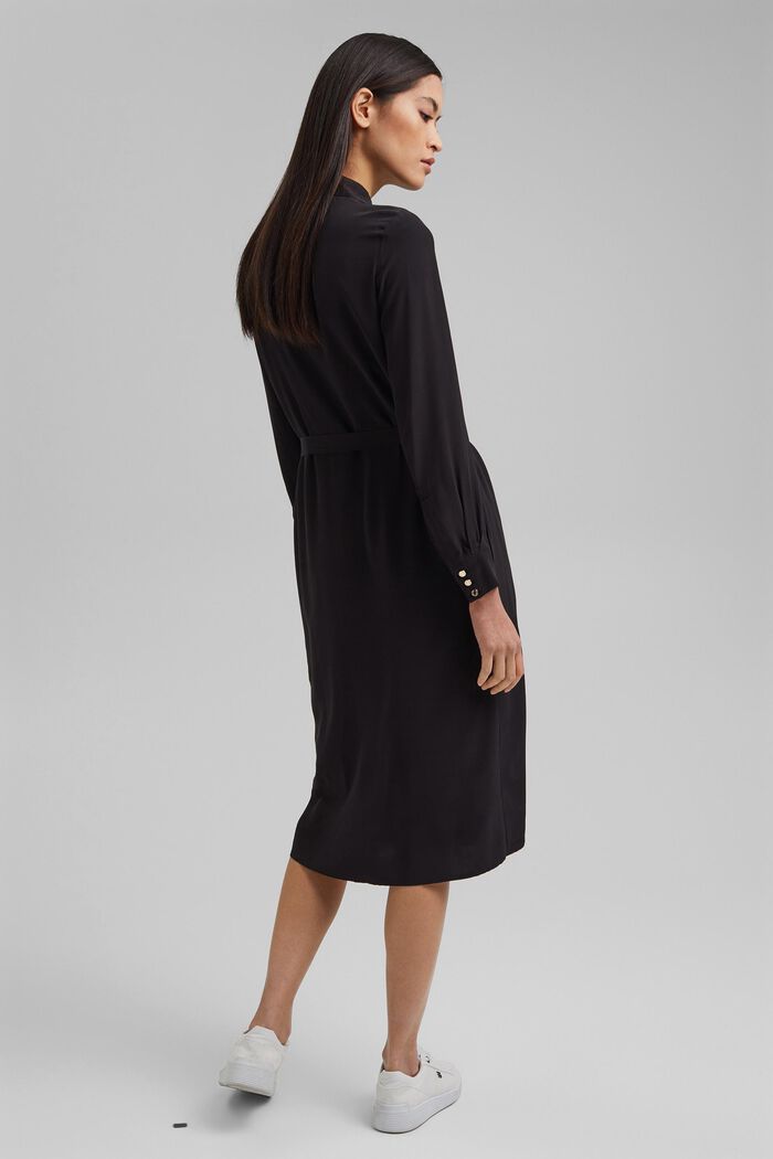 Košilové šaty s materiálem LENZING™ ECOVERO™, BLACK, detail image number 2