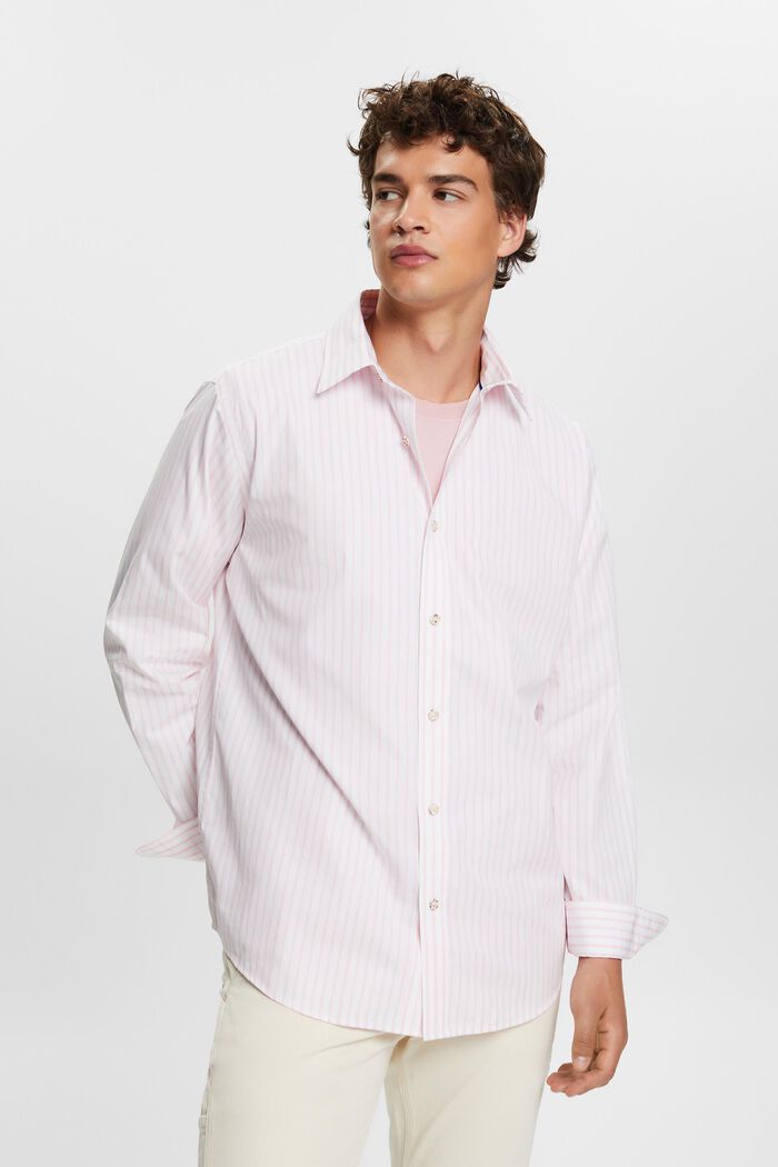 Pruhovaná košile z bavlněného popelínu, PASTEL PINK, detail image number 2