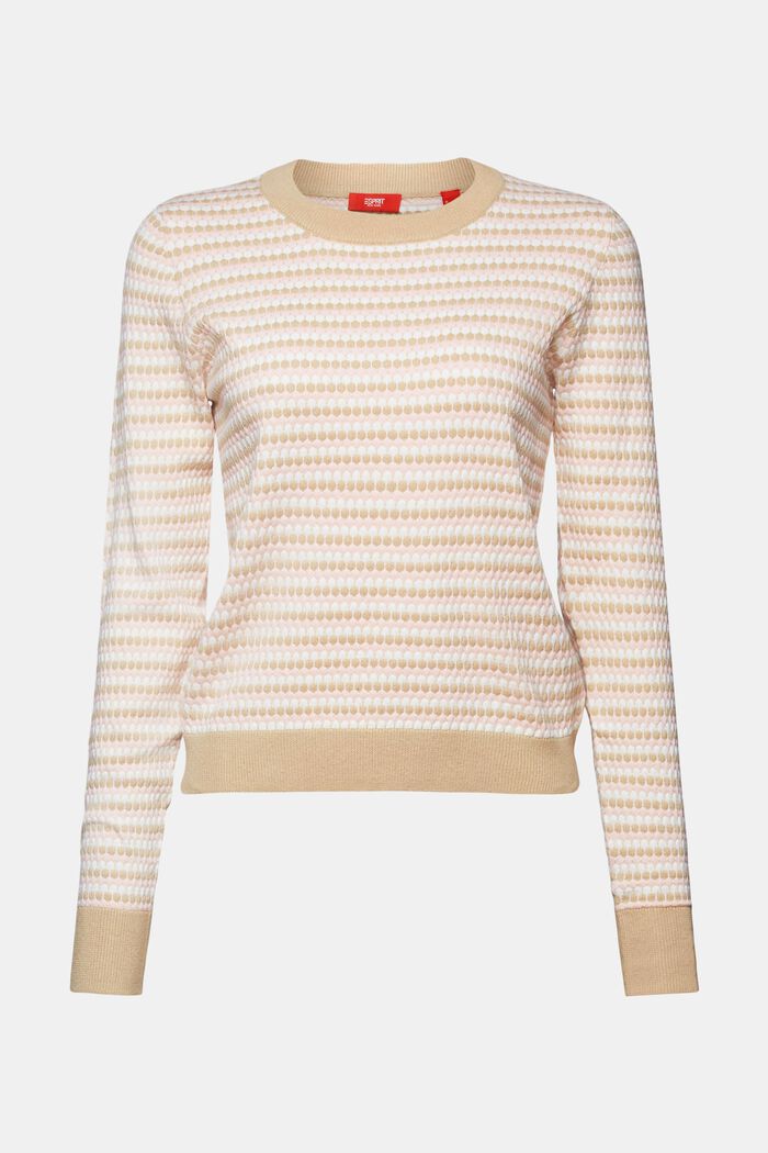 Vícebarevný pulovr, směs s bavlnou, SAND, detail image number 5