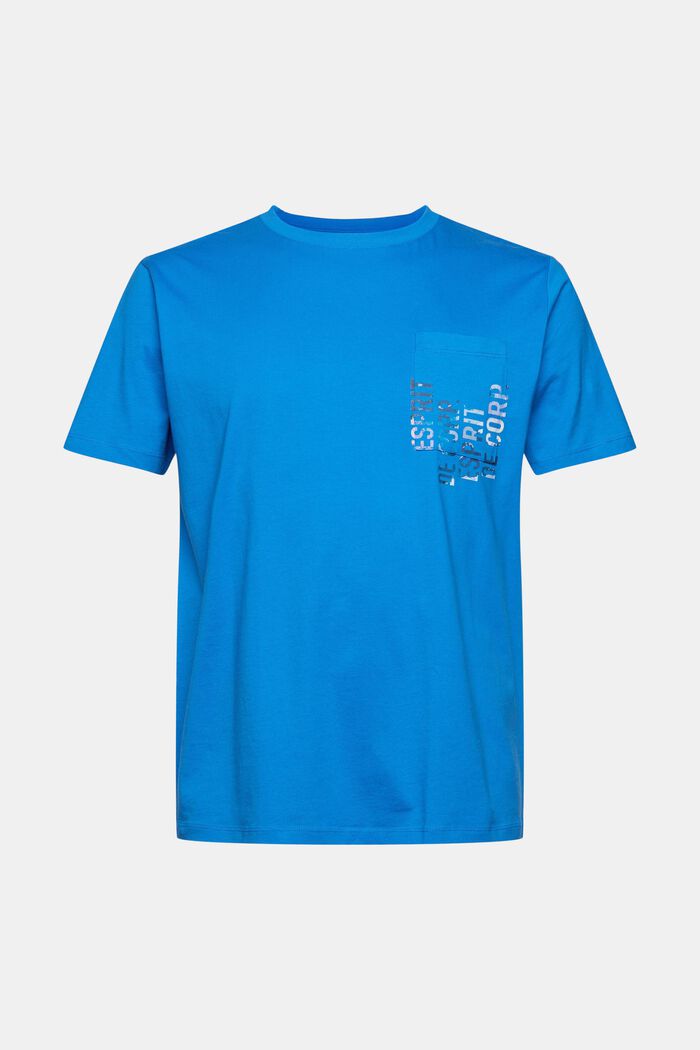 Žerzejové tričko s potiskem, BRIGHT BLUE, overview