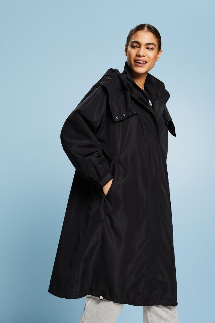Kabát s odnímatelnou kapucí, BLACK, detail image number 4