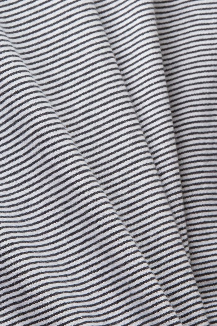 Pruhovaná žerzejová polokošile, směs bavlny a lnu, NAVY, detail image number 5