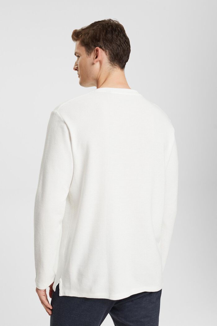 Texturované tričko s dlouhým rukávem, OFF WHITE, detail image number 3