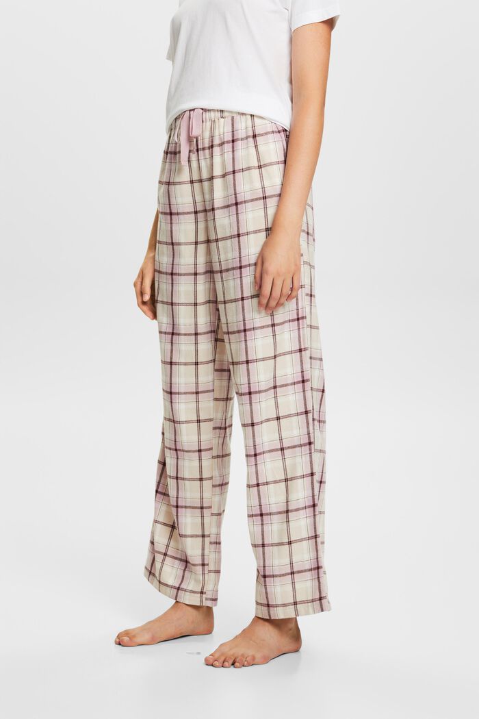 Flanelové pyžamové kalhoty, SAND, detail image number 0