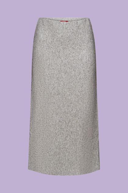 Midi sukně z žebrované pleteniny