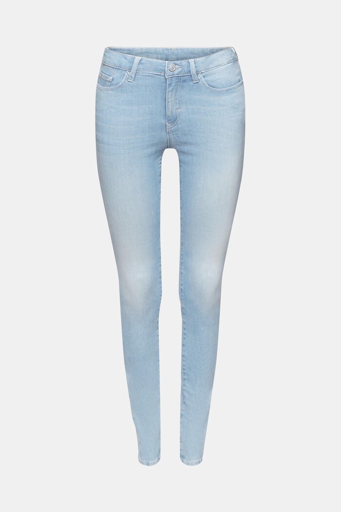 Skinny džíny z udržitelné bavlny, BLUE BLEACHED, detail image number 6