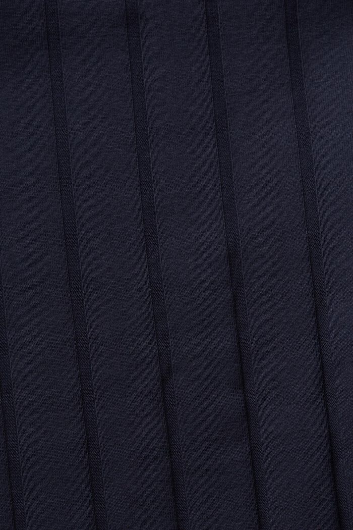 Tričko s nízkým rolákovým límcem, z žebrového žerzeje, NAVY, detail image number 5