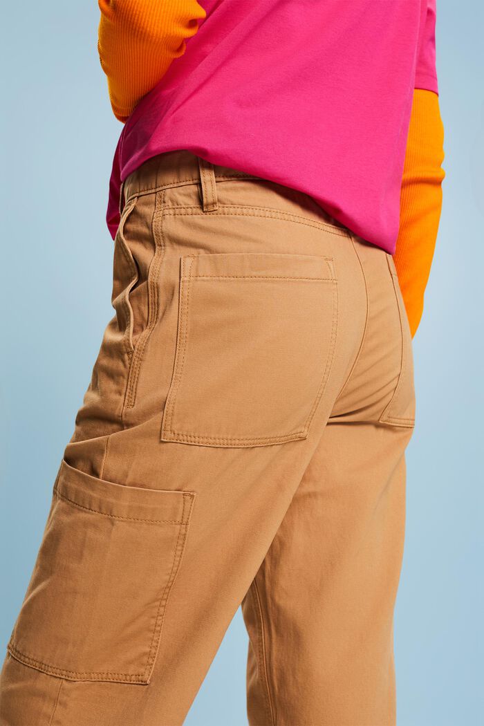Cargo kalhoty se širokými nohavicemi, CARAMEL, detail image number 2