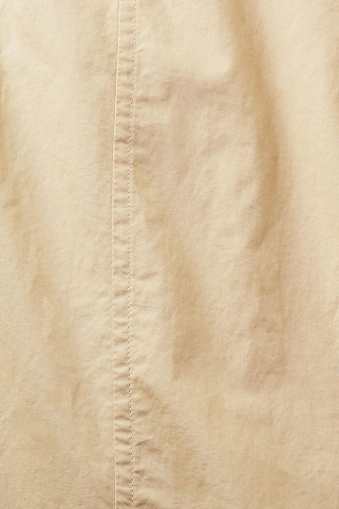 Košilové šaty z bavlněného popelínu, s vázačkou v pase, SAND, detail image number 6