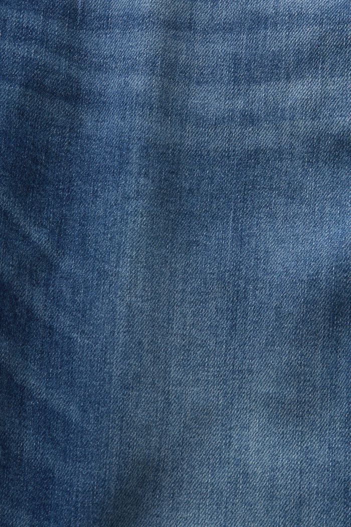 Džíny, rovný střih, střední pas, lem na nohavicích, BLUE MEDIUM WASHED, detail image number 6