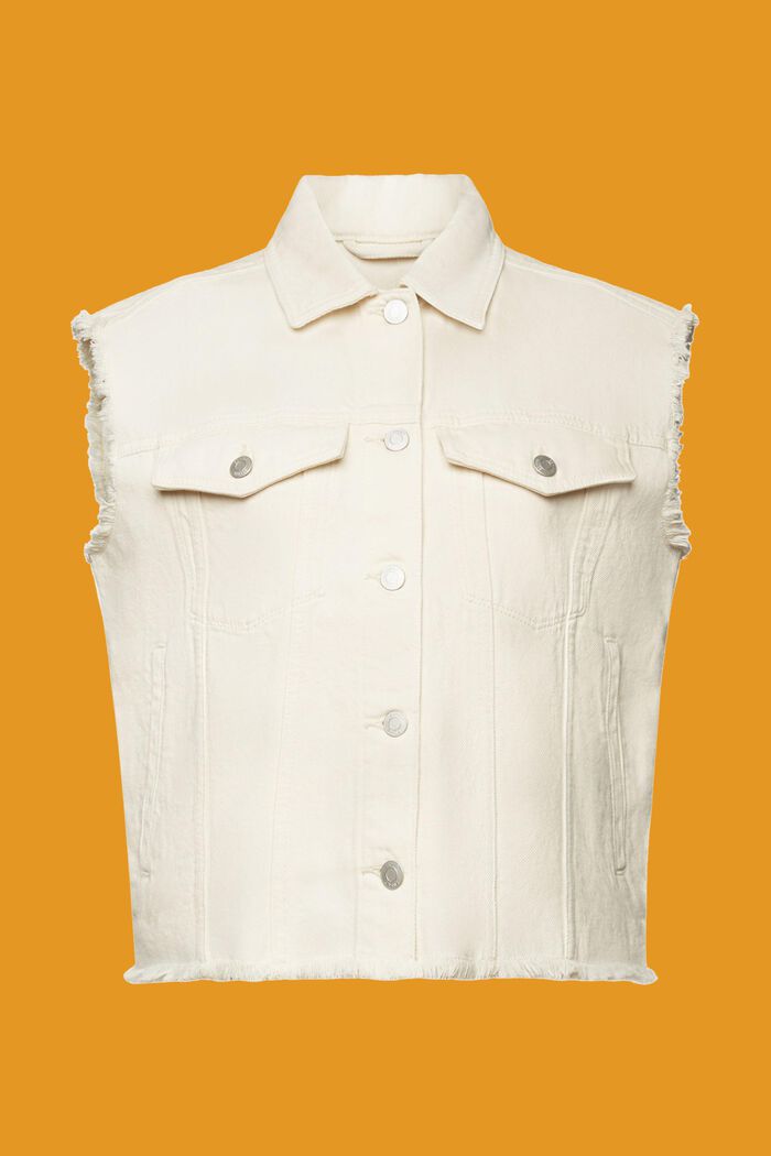 Džínová vesta s roztřepenými lemy, ICE, detail image number 5