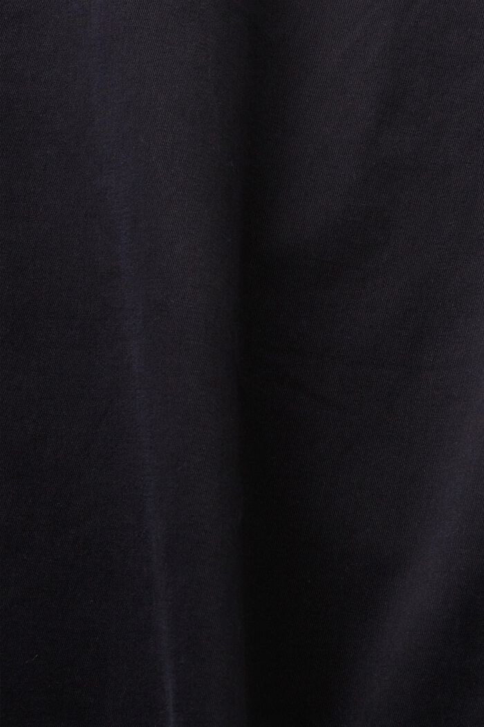 Kalhoty chino, bavlněný kepr, rovný střih, BLACK, detail image number 6
