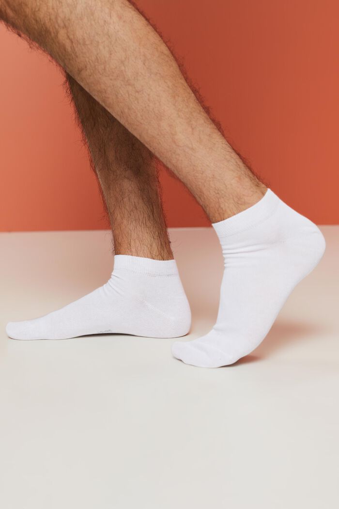 5 párů nízkých ponožek, ze směsi s bavlnou, WHITE, detail image number 1