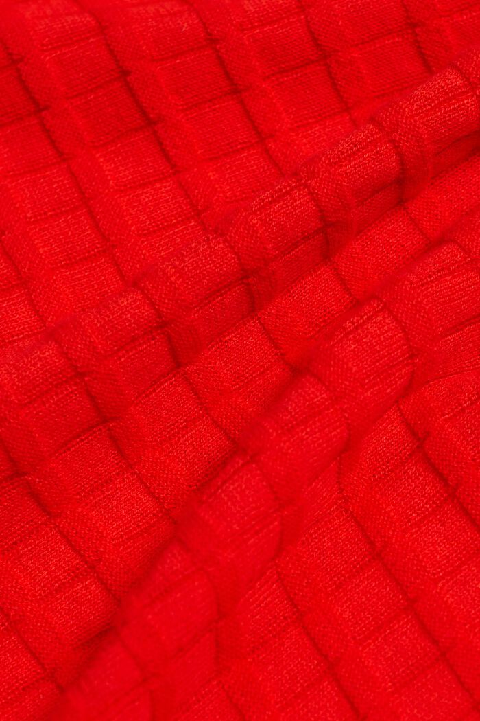 Pulovr ze strukturované pleteniny, RED, detail image number 5