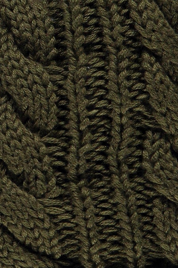 Pletená čepice s bambulí, KHAKI GREEN, detail image number 1