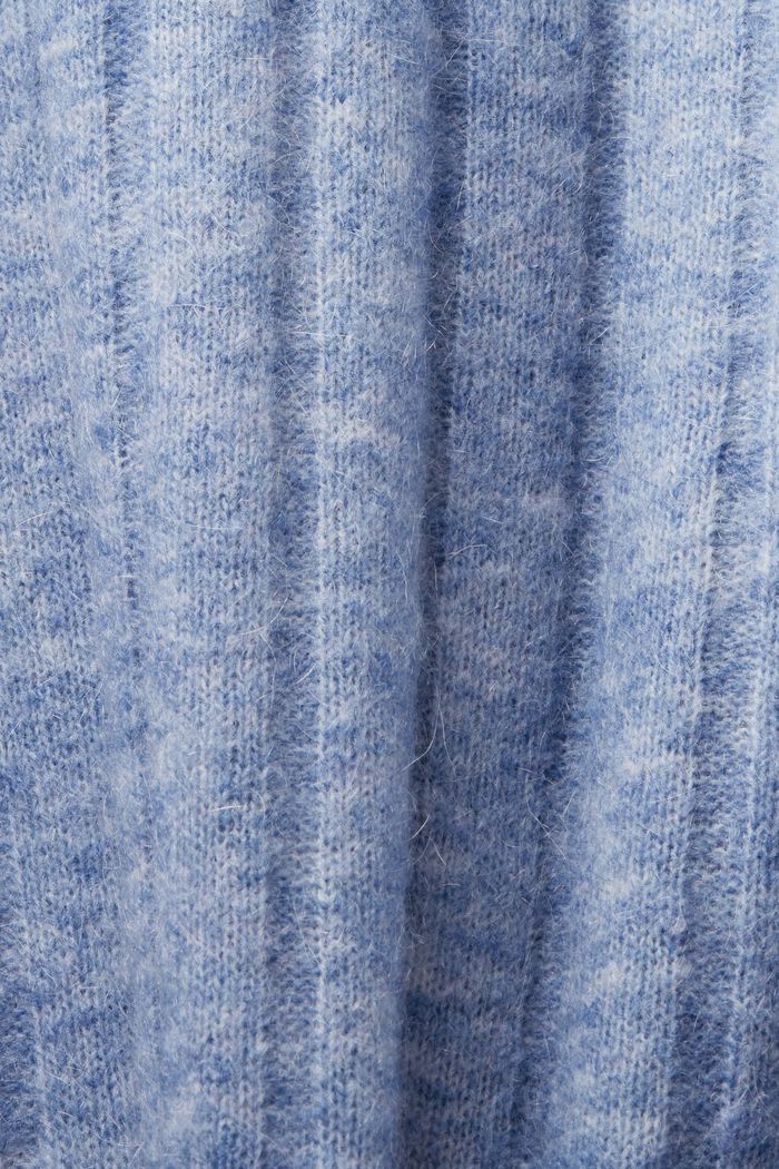 Midi šaty s nízkým rolákem, z žebrové pleteniny, BLUE LAVENDER, detail image number 6