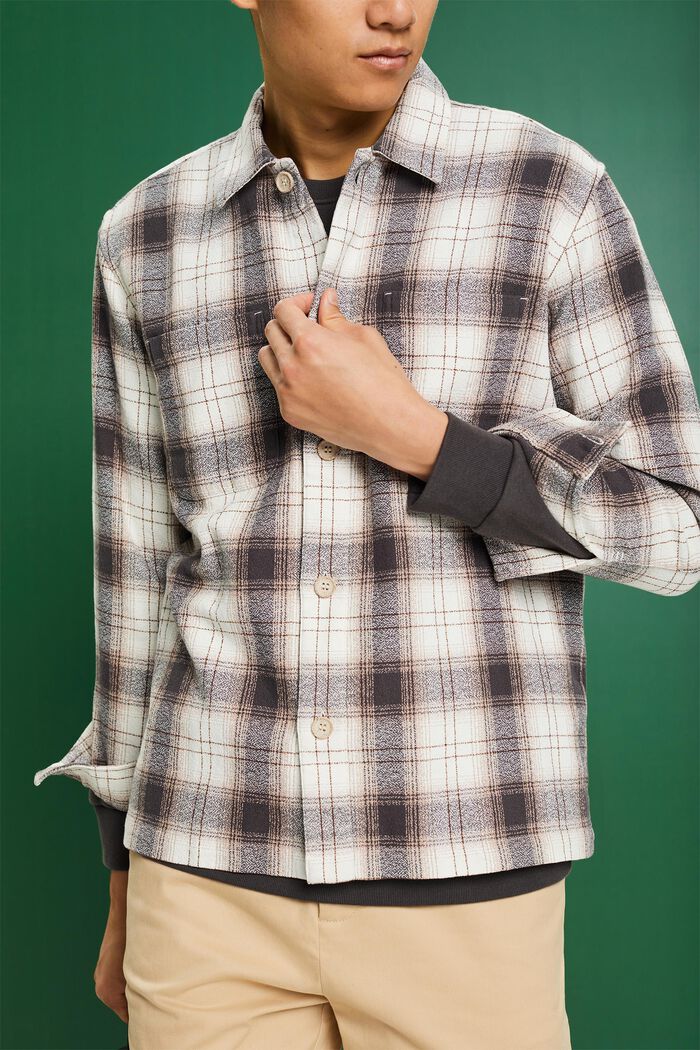 Kostkovaná košile z bavlněného flanelu, ICE, detail image number 1