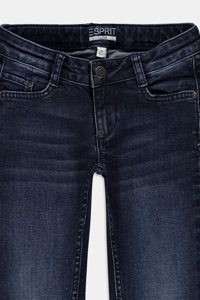 Strečové džíny se zapínáním na zip, ze směsi s bavlnou, BLUE DARK WASHED, detail image number 2