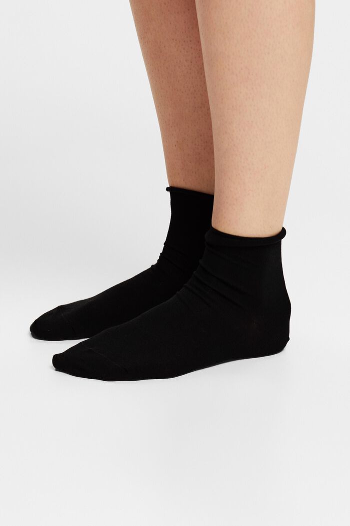Ponožky z pleteniny, 2 páry v balení, BLACK, detail image number 1