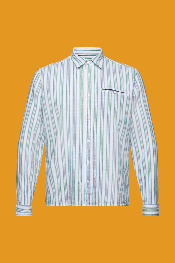 Pruhovaná bavlněná košile, WHITE, detail image number 6