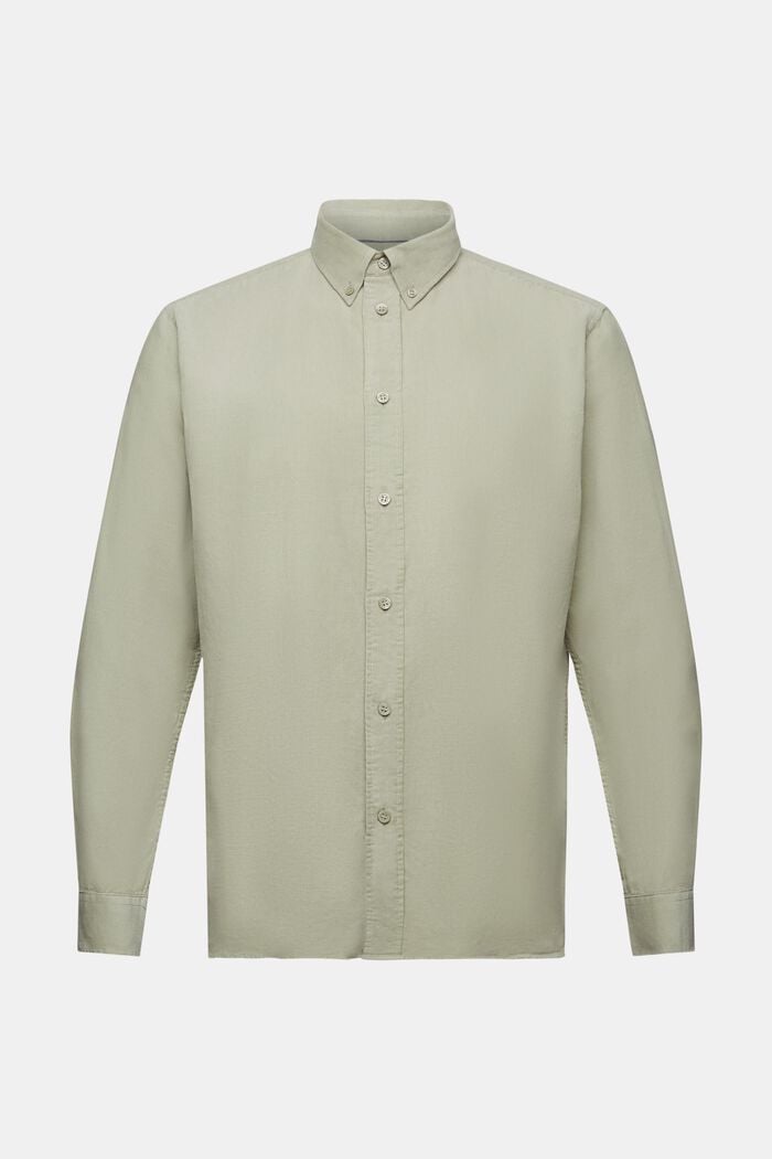 Manšestrová košile, 100% bavlna, DUSTY GREEN, detail image number 6