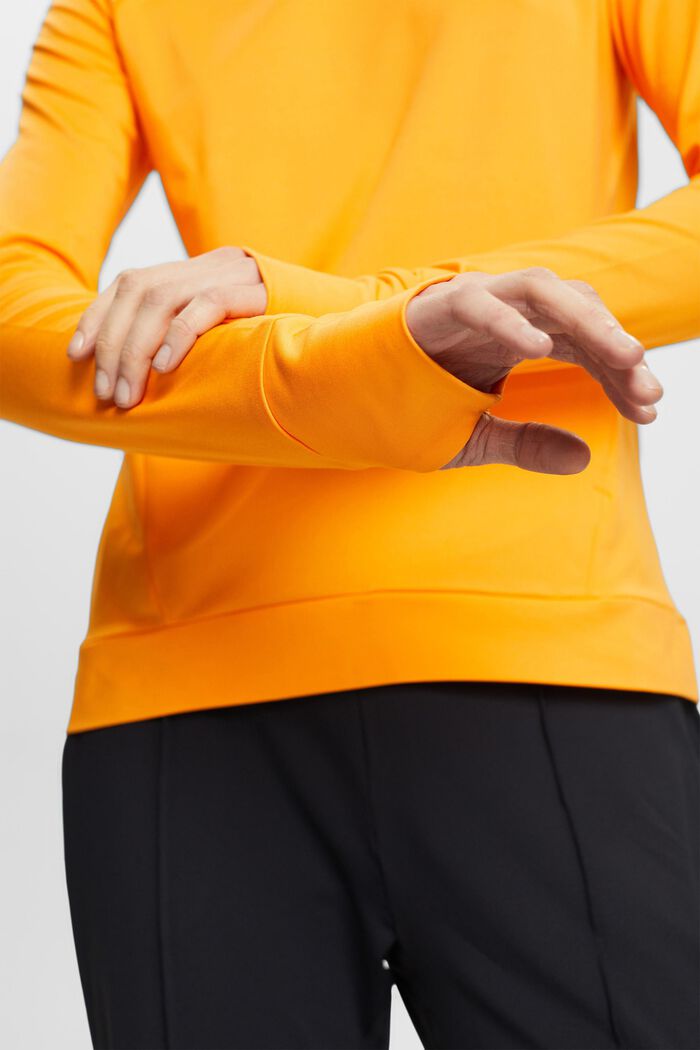 Sportovní tričko s dlouhým rukávem a úpravou E-DRY, GOLDEN ORANGE, detail image number 2