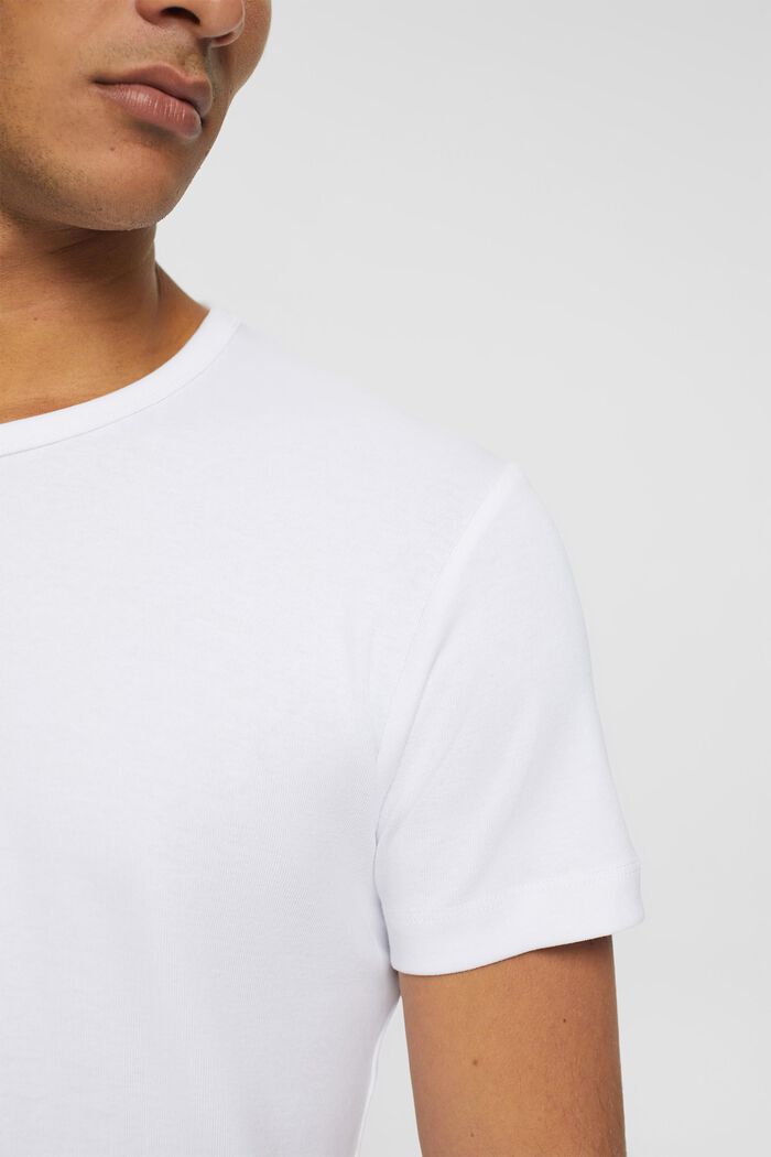 Žerzejové tričko s úzkým střihem, WHITE, detail image number 2
