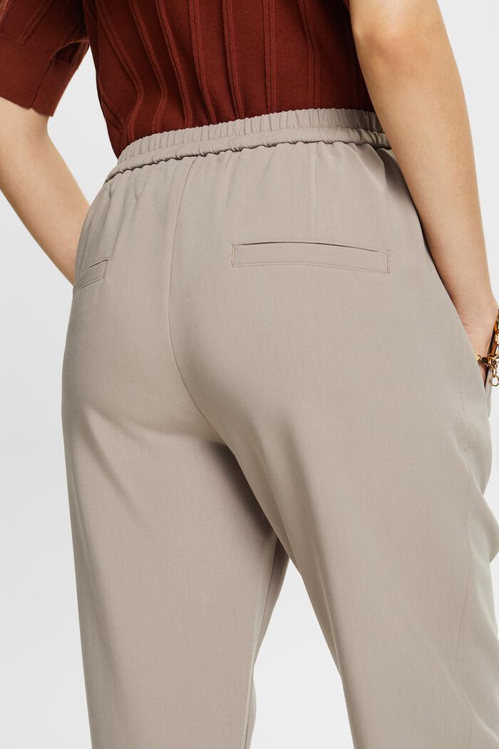 Kalhoty v joggingovém stylu, středně vysoký pas, TAUPE, detail image number 4