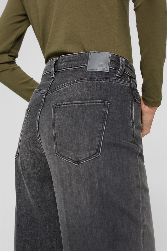 Rovné strečové džíny z bio bavlny, GREY DARK WASHED, detail image number 2