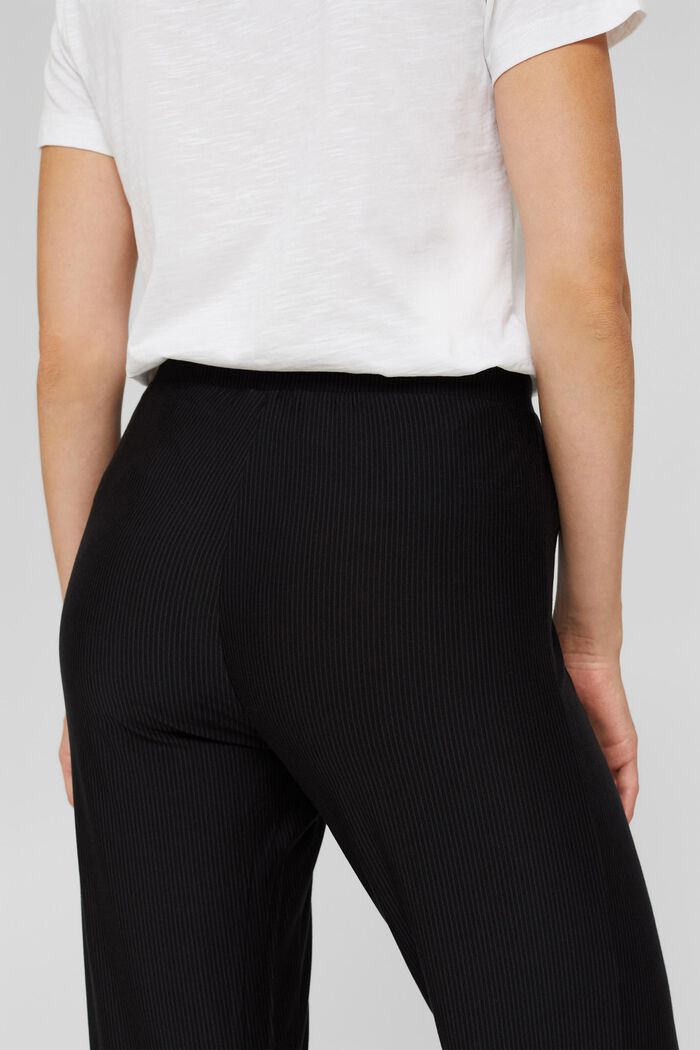 Pyžamové kalhoty s krajkou, LENZING™ ECOVERO™, BLACK, detail image number 2