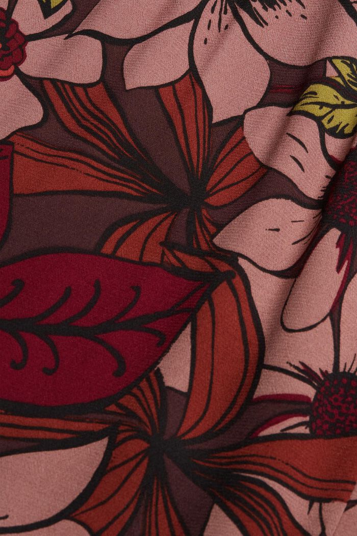 Květinové maxi šaty s materiálem LENZING™ ECOVERO™, TERRACOTTA, detail image number 4