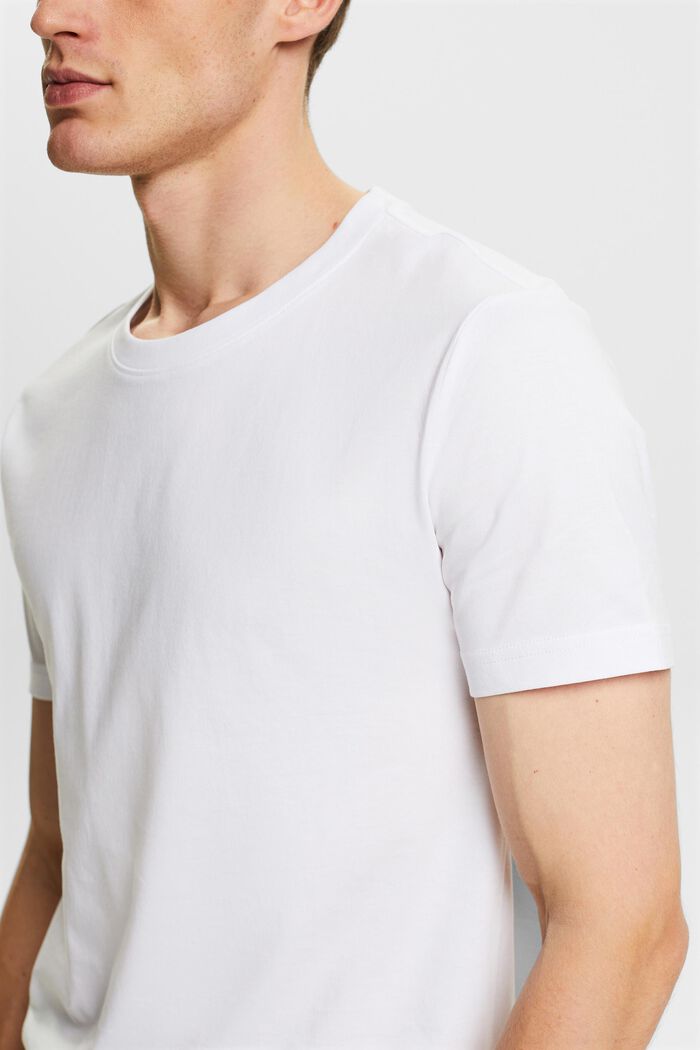 Žerzejové tričko z bio bavlny, WHITE, detail image number 2