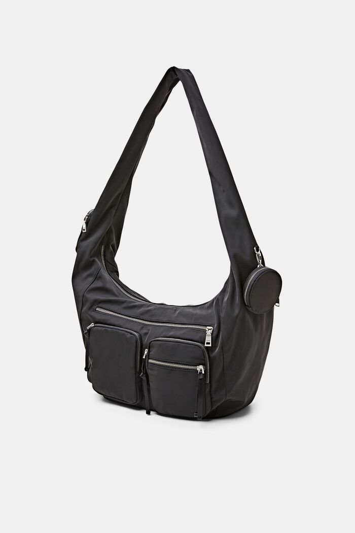 Nylonová taška přes rameno, BLACK, detail image number 2