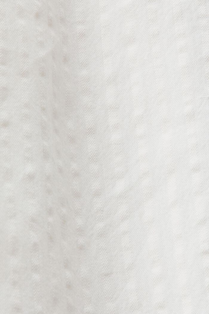 Košilové midi šaty s vázačkou, směs s bavlnou, WHITE, detail image number 4