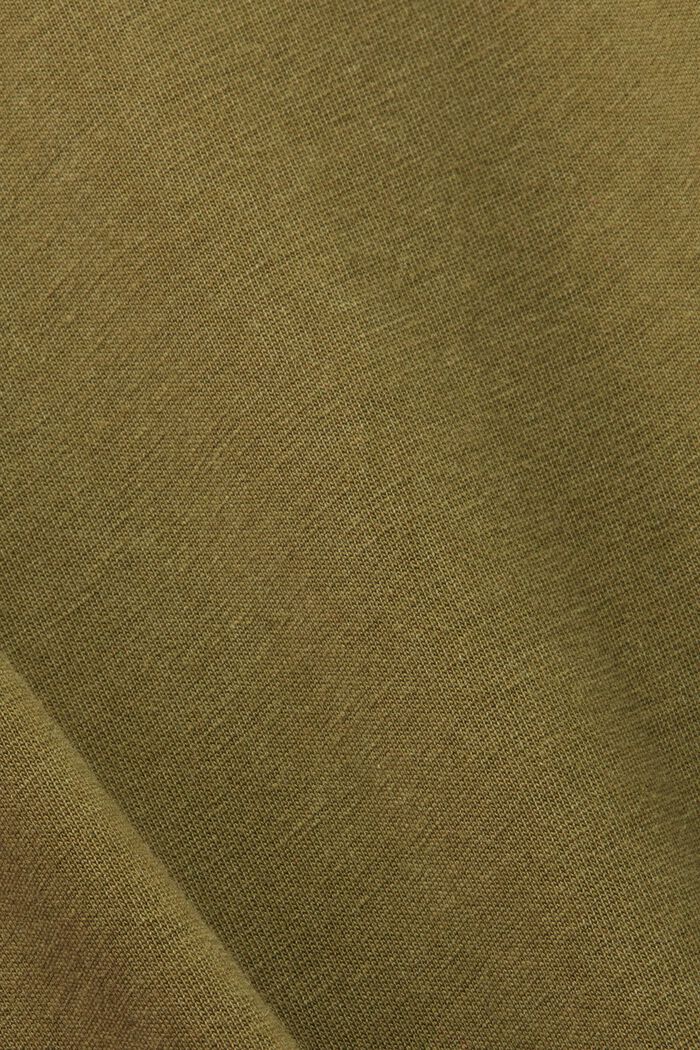 Žerzejové tričko, barvené po ušití, 100% bavlna, OLIVE, detail image number 4