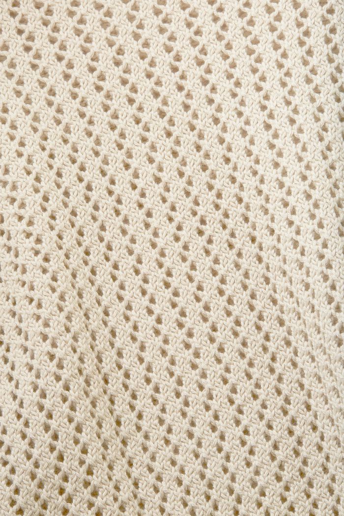 Strukturovaný pulovr z bio bavlny, LIGHT TAUPE, detail image number 4