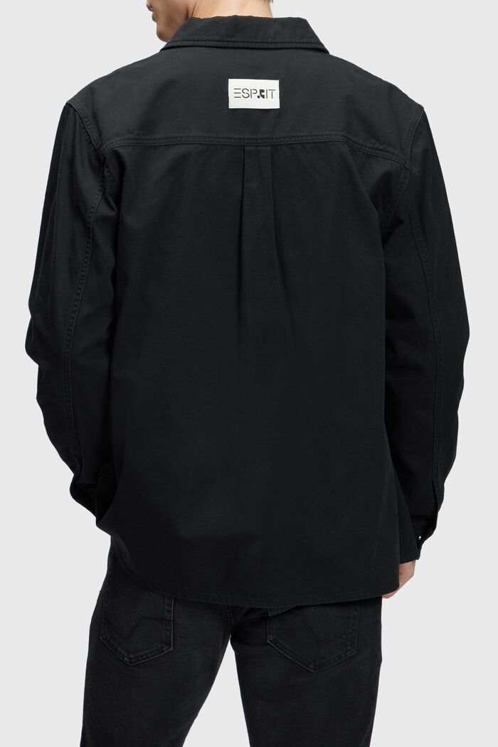Pevná košile s volnějším střihem Relaxed Fit, BLACK, detail image number 1