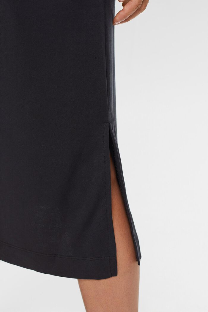 Košilové midi šaty bez rukávů, BLACK, detail image number 4