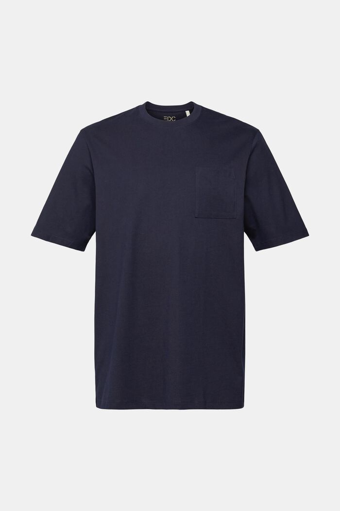 Žerzejové tričko, 100 % bavlna, NAVY, detail image number 2