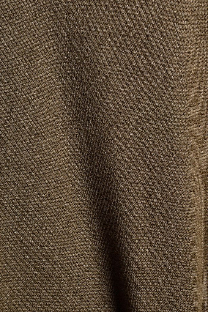 Šaty s dvoudílným vzhledem, s vlákny LENZING™ ECOVERO™, DARK KHAKI, detail image number 4
