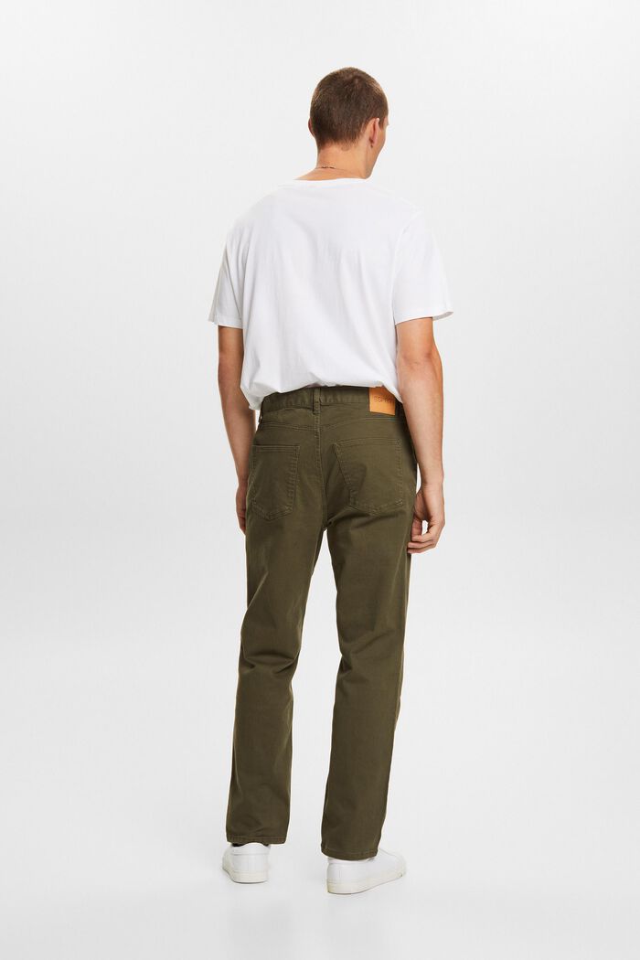 Klasické kalhoty s rovným střihem, DARK KHAKI, detail image number 3
